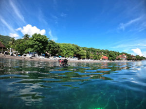 Amed shore dive exit